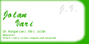 jolan vari business card